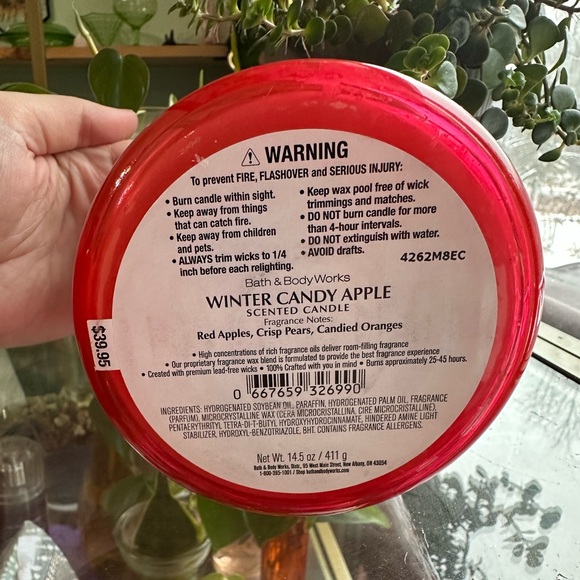 Bath & Body Works - Winter Candy Apple Bow Lid Candle - Picture 7 of 8